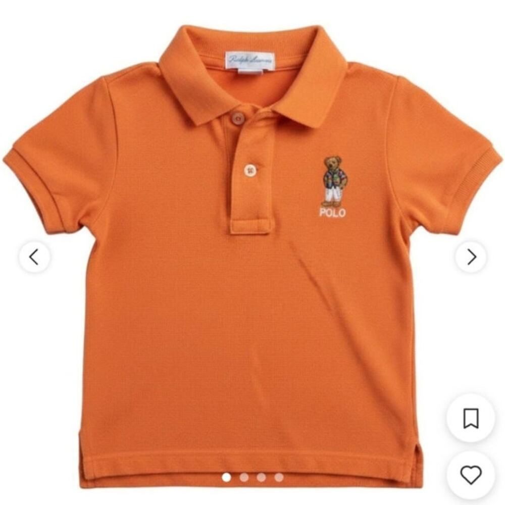 NWT Ralph Lauren Classic Polo Bear Shirt Boys 18M